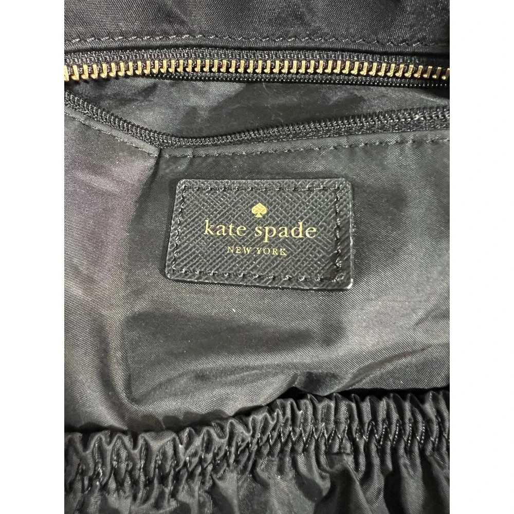 Kate Spade New York Black Nylon Diaper Bag Messenger Shoulder Bag